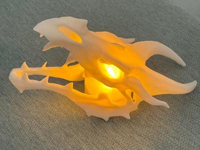 Dragon Skull LED Tealight Holder