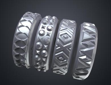 Stamp Wheels - Geometric Vol.04 (13-16)