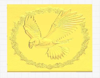 Decorative Bird in flight /lithophane /CNC