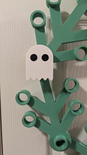 Ghost studs with eyes for Lego wreath (multicolor)