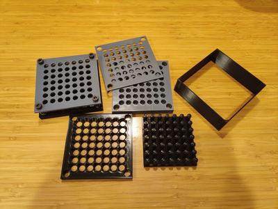 Parametric Capsule Press Jig (default size #00, 7x7)