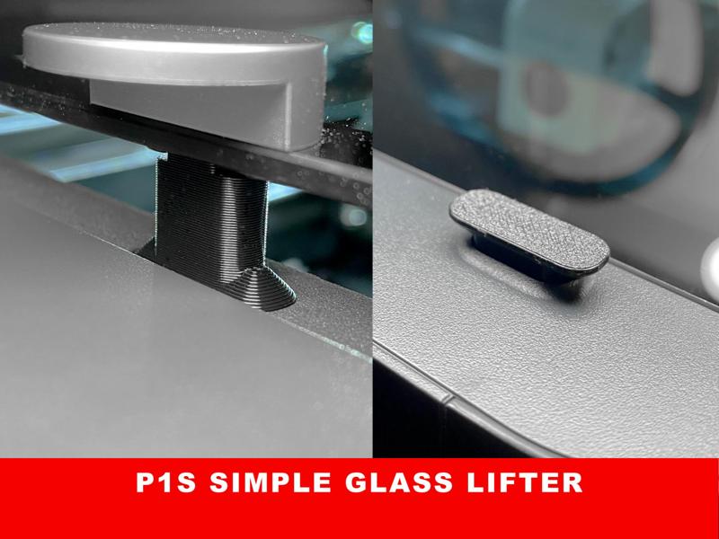 Simple P1S Glass top lifter (1.5g of filament!)