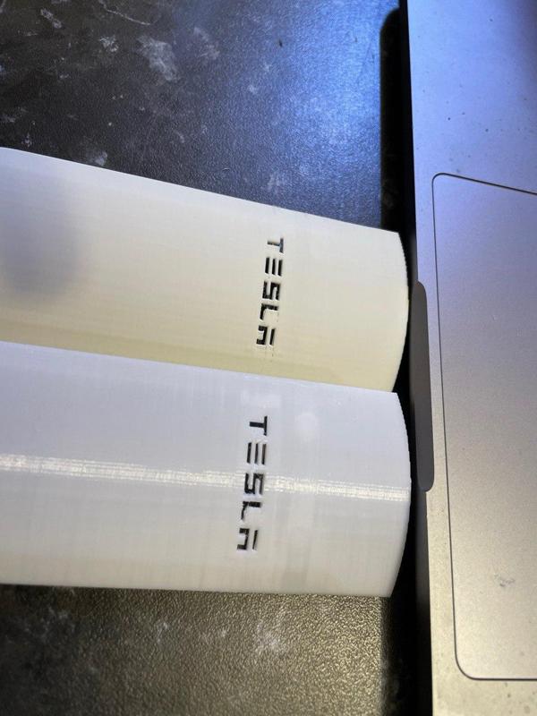 Tesla Superchareger V4 front panel fixed text area