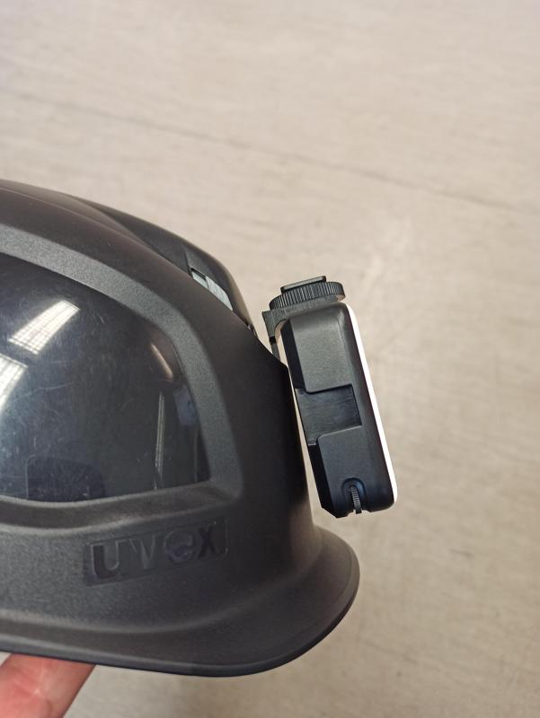 Video light to safety helmet (UVEX) adapter