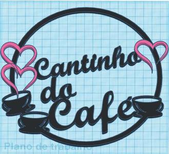 Placa decorativa - Cantinho do Café  -frame coffee