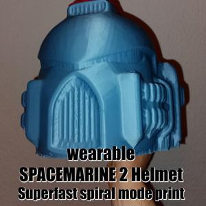 wearable SPACEMARINE 2 Helmet fast spiral print