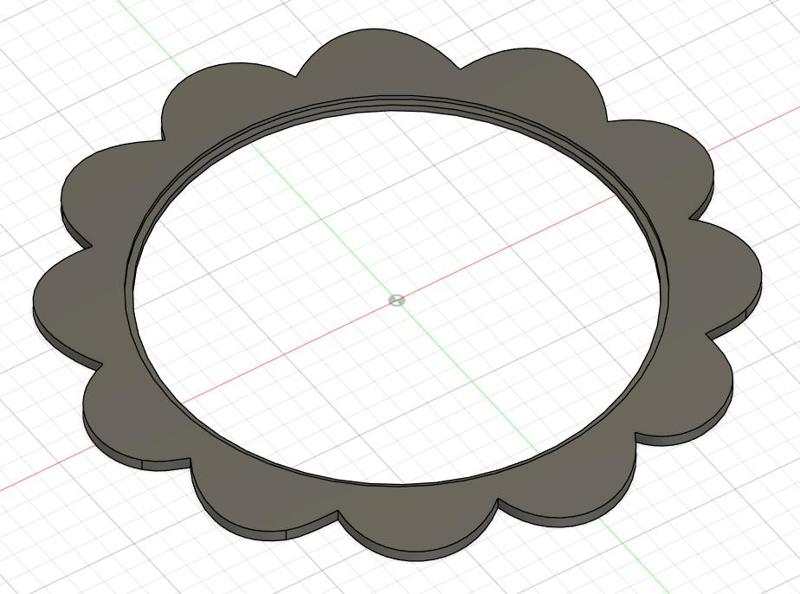 Blumenrahmen für runden 20cm Spiegel / Flower frame for round 20cm mirror