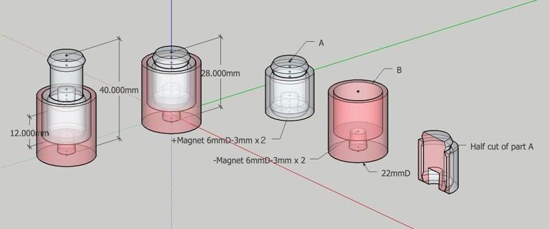 12mm Stroke Magnet Spring