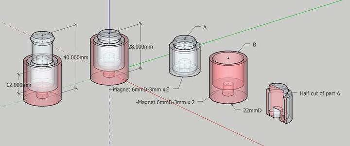 12mm Stroke Magnet Spring