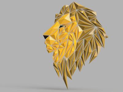 3D Lion on the wall