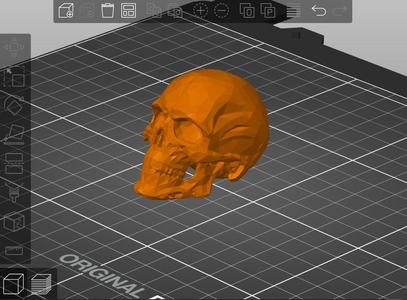 low poly skull