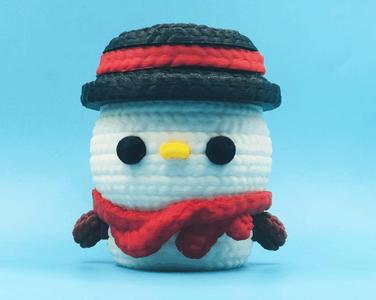 cute snowman knitted crochet