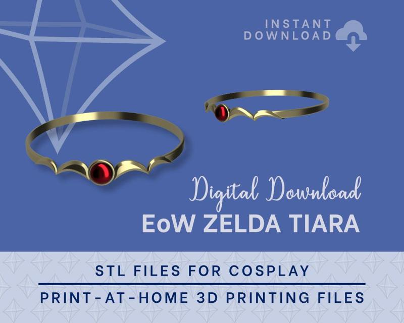 ZELDA Tiara STL Files [The Legend of Zelda: Echoes of Wisdom] Cosplay Accessories