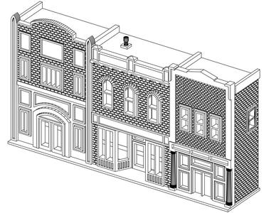 HO Scale Main Street 10-12 Background