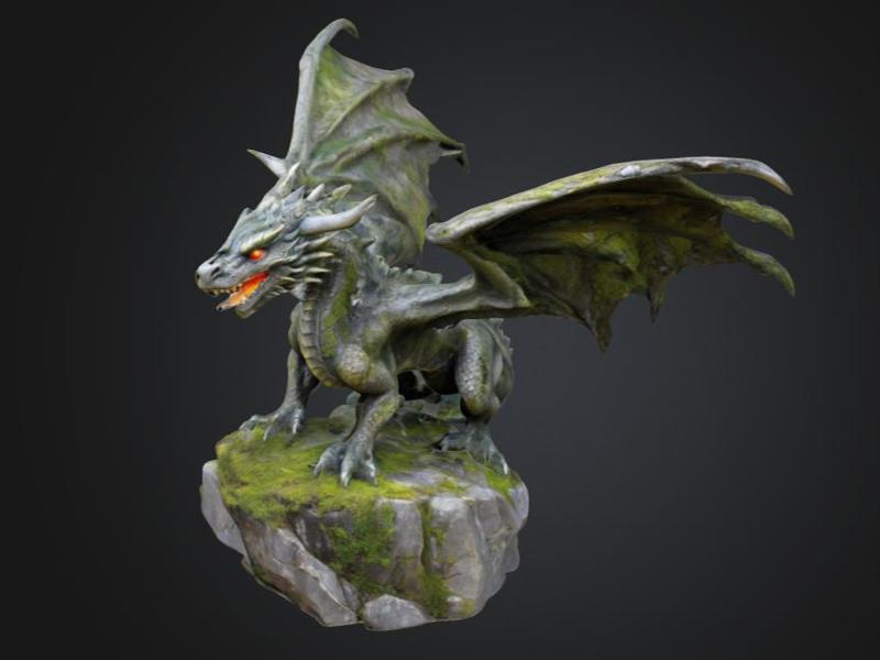 Stone dragon statue