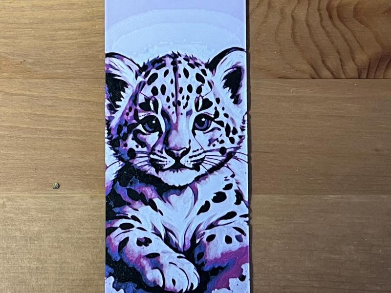baby leopard bookmark 