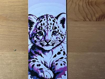baby leopard bookmark 