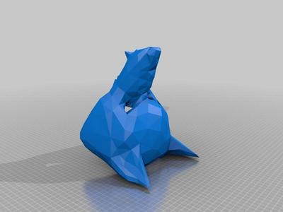 Wolf mask Low Poly