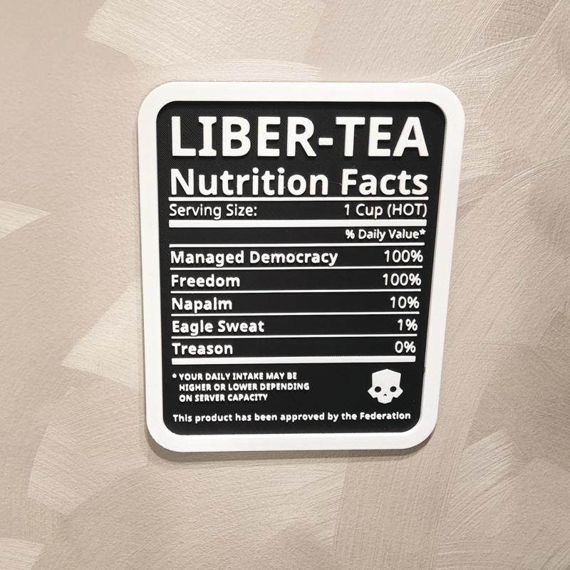 Helldivers 2 LIBER-TEA Nutritional Facts 2D Art V2