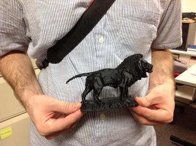 Iconic Lion at the Steps of the Art Institute of Chicago