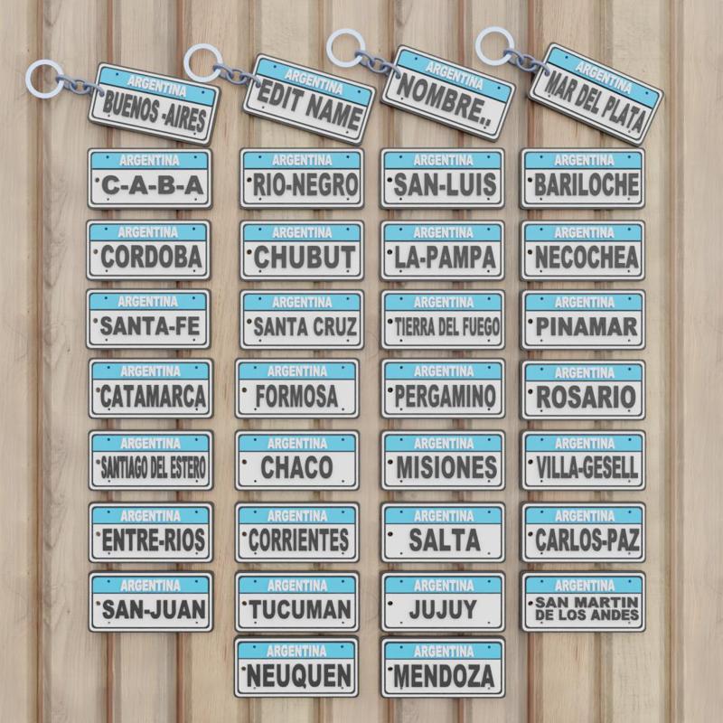 keychain license plates Arg Provincias