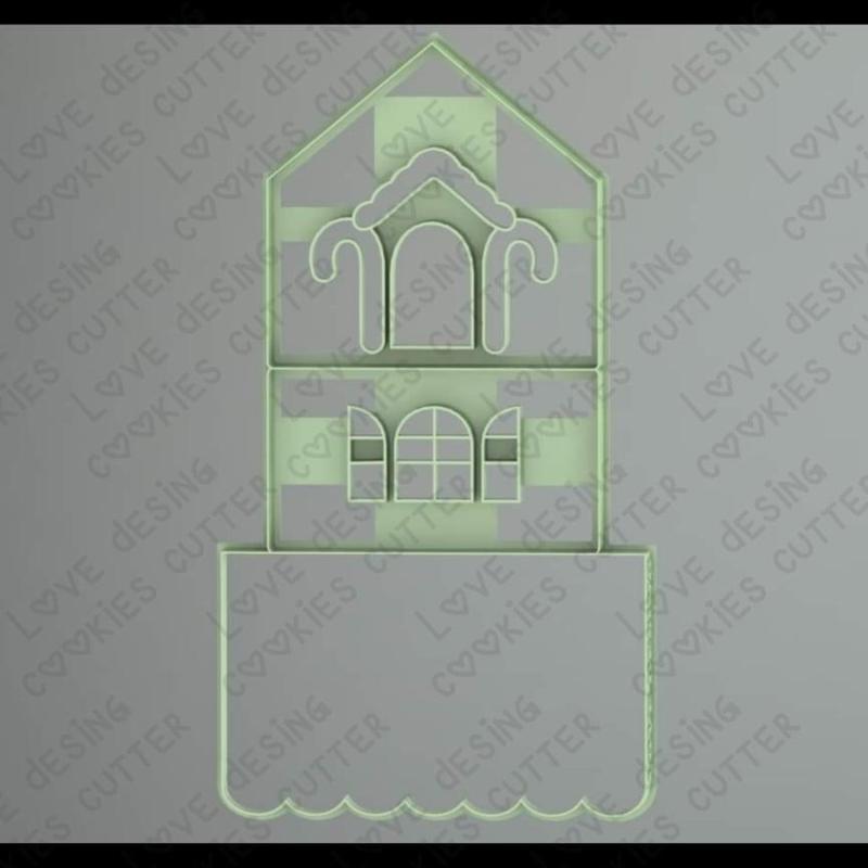 CUTTER WITH MULTIPLE MARKER 3D CHRISTMAS HOUSE 3D MARKER