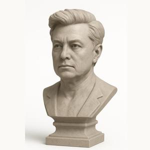Mixed bust of Elon Musk and Donald Trump