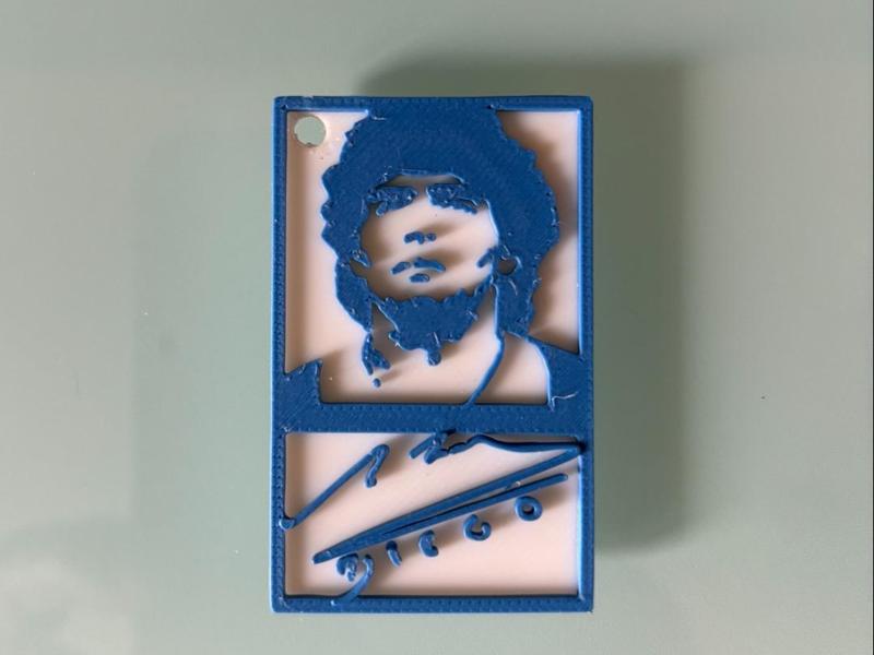 Maradona D10s Napoli Keychain