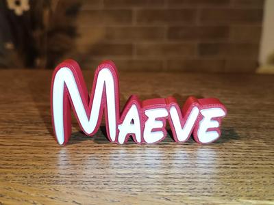 Disney Name Sign Maeve Kid Room Wall Decor Tag 