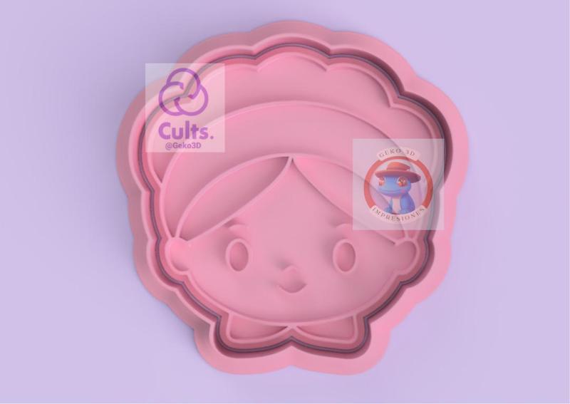Pilgrim Girl Face cookie cutter (Pilgrim Girl Face cookie cutter)