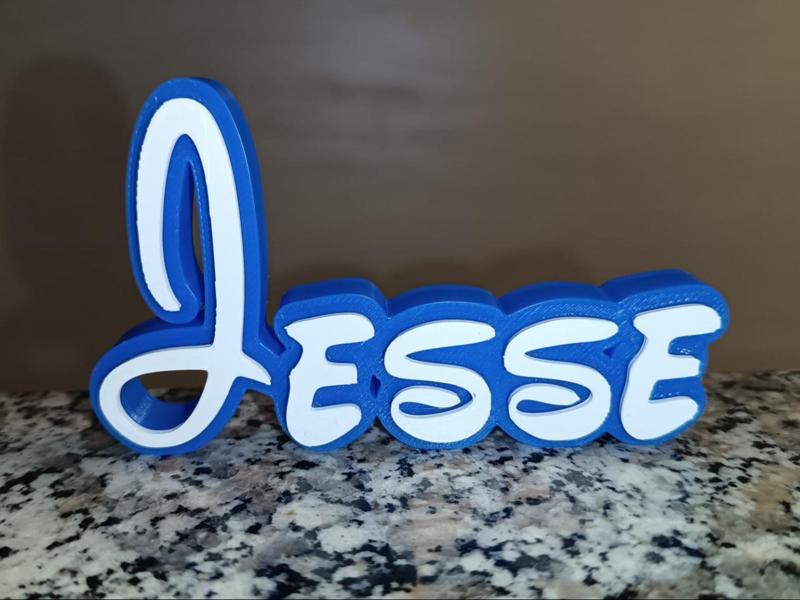 Disney Name Sign Jesse Kid Room Wall Decor 3DART