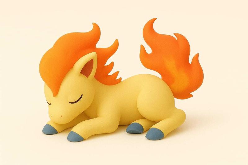 Pokemon Ponyta sleeping