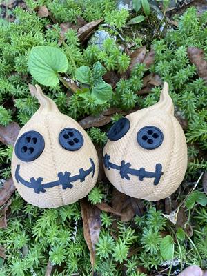 Burlap Crochet Pumpkin Jackolantern!