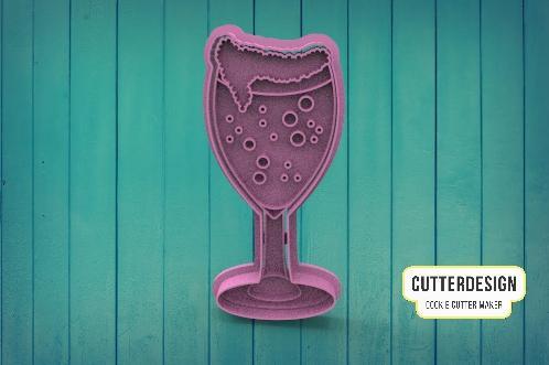 Champagne Glass Glass Of Champagne Cookie cutter
