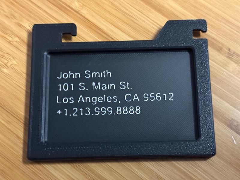 Pelican 1535 TRVL - Identification Tag