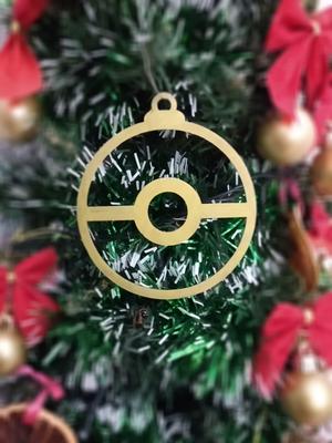 POKEBALL CHRISTMAS TREE BALL ORNAMENT