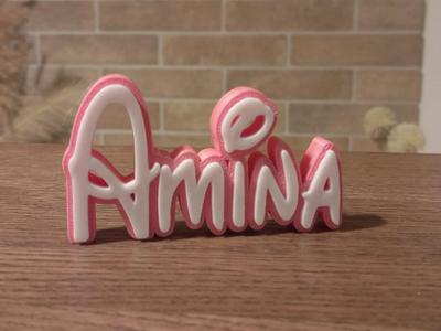 Amina Disney Name Sign Decorate Room child Birth
