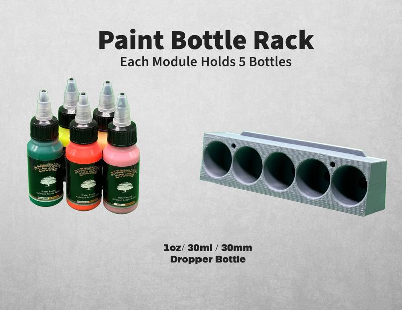 Modular Paint Bottle Rack for 30ml / 1 fl oz Dropper Bottles