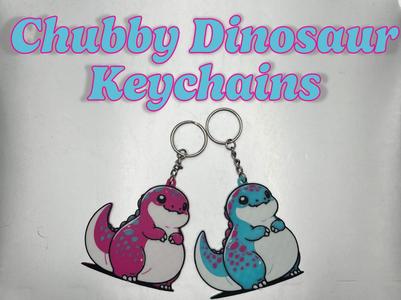 Chubby Dinosaur Keychain