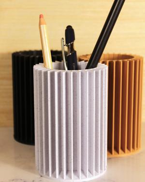 Work Study Desk Organizer, Minimalist Pen Pot, Modern Pencil Holder, Organized Desktop | Vase Mode