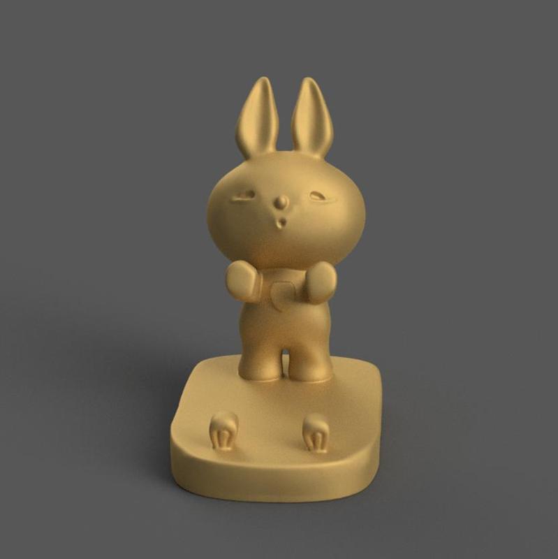 Cute Bunny Phone Holder – 3D STL File for Desk Decoration