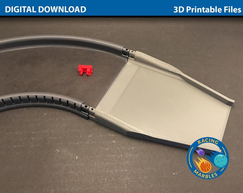 MarbleDrome Adaptor Track for Marble Sports Racing System - A Modular Marble Racetrack Toy - STEM Toy