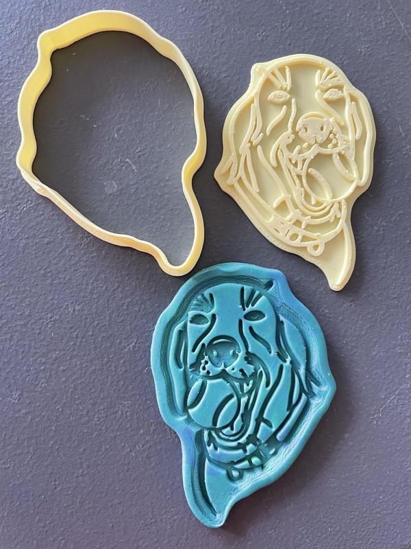 Lab with ball cookie cutter