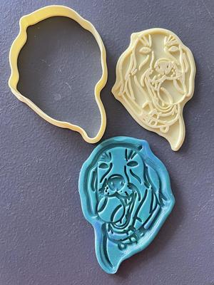 Lab with ball cookie cutter