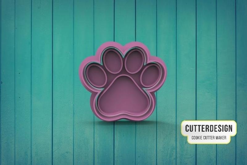 Dog Footprint Cookie Cutter M3
