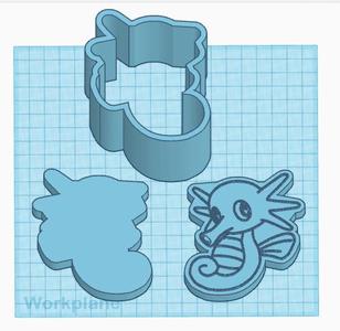 Pokemon: Horsea 3 Piece Bath Bomb Mold