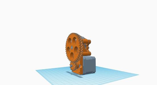 Geared Boweden Extruder (Flexable Filament Capable)