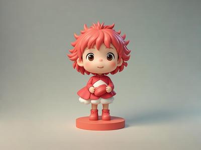 Ponyo on the Cliff by the Sea - Ponyo - Hayao Miyazaki Anime Display Model