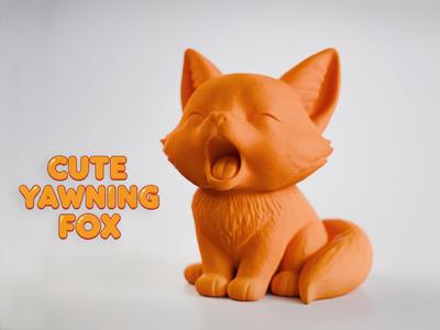 Cute Yawning Fox