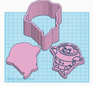 Pokemon: Mega Slowbro 3 Piece Bath Bomb Mold